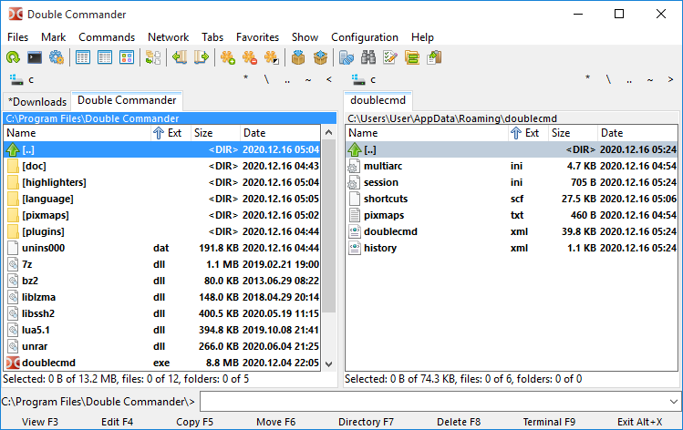 Double Commander, checksum, sync