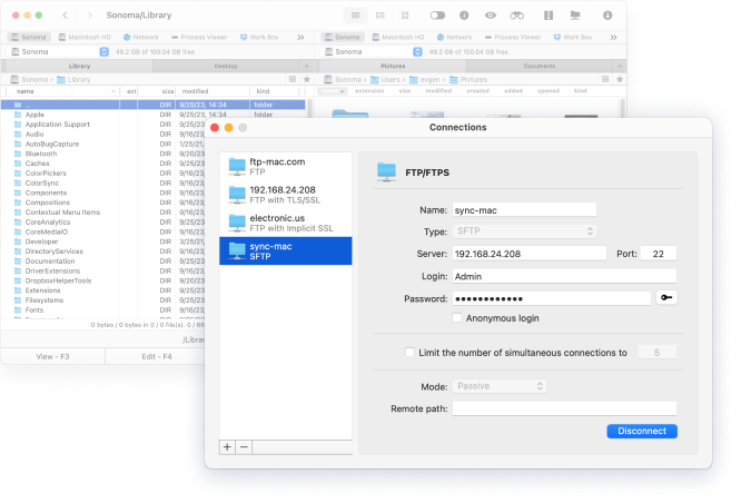 Commander One, secure transfer, retention