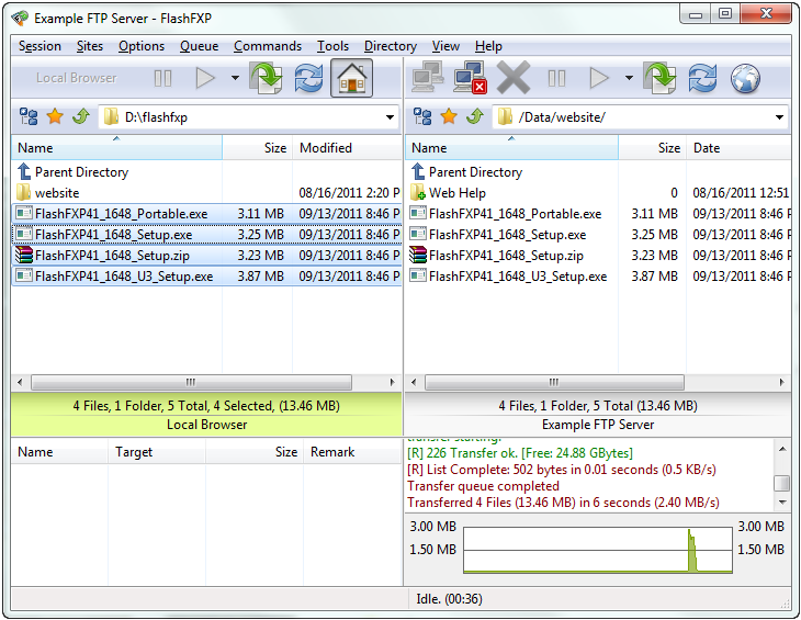 FlashFXP, file manager, key auth