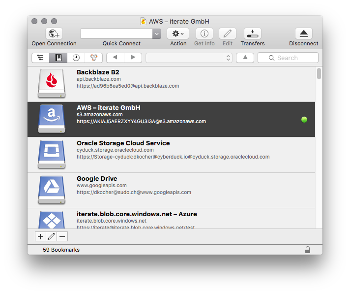 Cyberduck, sync, file managers and ssh clients