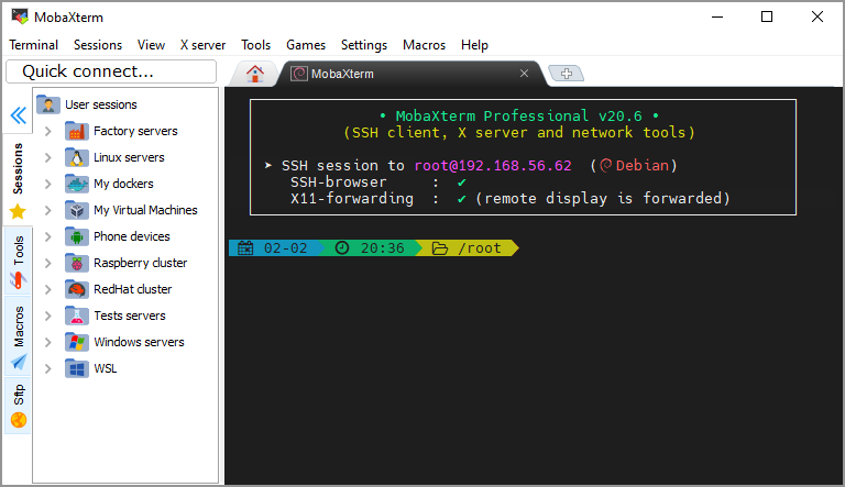 MobaXterm, SFTP, key auth