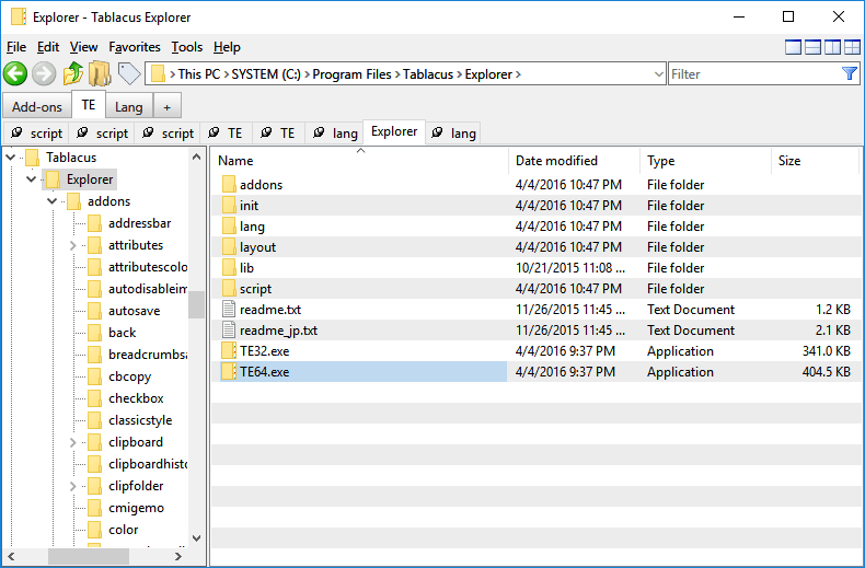 Tablacus Explorer, file managers and ssh clients, file manager